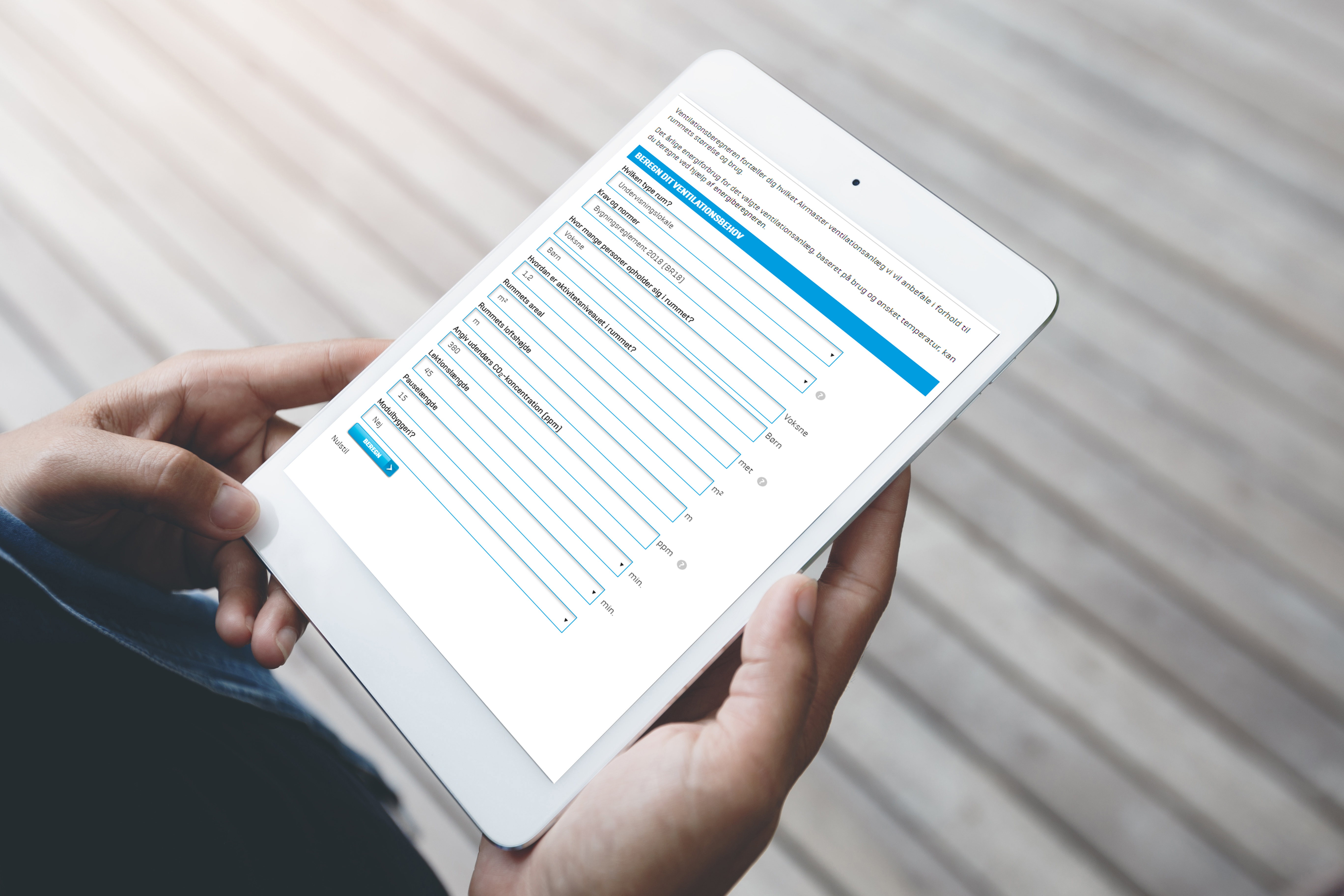 Berechnen Sie die Belüftungskapazität